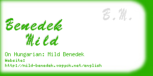benedek mild business card